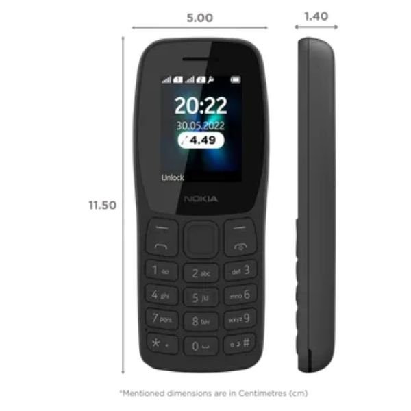 Nokia 110 Dual Sim Refurbished Keypad Mobile Phone - Image 2